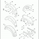 FXD 1GHV DYNA SUPER GLIDE (2001) FRONT & REAR FENDER & REAR FENDER COVERS