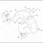 FLTRSEI2 1PCC CVO ROAD GLIDE (2001) Задний бампер