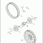 FXD 1GHV DYNA SUPER GLIDE (2000) FRONT WHEEL - LACED