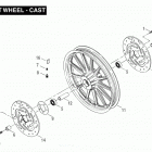FXDS-CONV GGVY Dyna Glide Convertible (2000) FRONT WHEEL - CAST