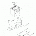 FLTRI 1FSW ROAD GLIDE (2000) BATTERY, TRAY & CABLES