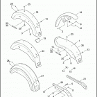FXD 1GHV DYNA SUPER GLIDE (2000) FRONT & REAR FENDER & REAR FENDER COVERS