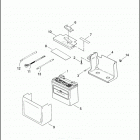 FXD 1GHV DYNA SUPER GLIDE (2000) BATTERY TRAY & BATTERY