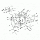 FXR4 1EVL CVO DYNA SUPER GLIDE (2000) FRAME & JIFFY STAND