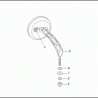 FXR4 1EVL CVO DYNA SUPER GLIDE (2000) Зеркало