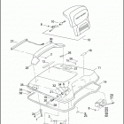 FLTRSEI 1PAC CVO ROAD GLIDE (2000) TOUR-PAK COVER & BACKREST