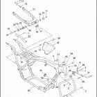 FLHTCUI 1FCW ULTRA CLASSIC (2000) FRAME, REAR FORK & JIFFY STAND