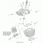 FXDS-CONV GGVY Dyna Glide Convertible (2000) CYLINDERS, HEADS & VALVES (REAR SHOWN)