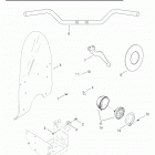 FLHPE FNVY Police Electra Glide (2000) (Japan Escort) HANDLEBAR, WINDSHIELD, & MISCELLANEOUS