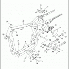 XL1200 1CAP SPORTSTER 1200 (2000) FRAME, REAR FORK & JIFFY STAND