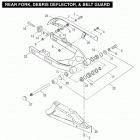 FXDS-CONV GGVY Dyna Glide Convertible (2000) REAR FORK, DEBRIS DEFLECTOR, & BELT GUARD