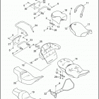 FLTRI 1FSW ROAD GLIDE (2000) SEATS & REAR FRAME RAILS