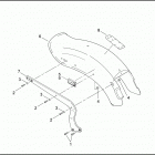 FLSTF 1BMY FAT BOY (2000) REAR FENDER & SUPPORTS - FXST, FXSTS & FXSTB