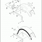 FLSTF 1BMY FAT BOY (2000) REAR FENDER & SUPPORTS - FLSTC, FLSTF & FLSTS