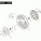 FXDS-CONV GGVY Dyna Glide Convertible (2000) REAR WHEEL - CAST