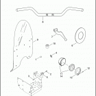 FLHTPI 1FMW ELECTRA GLIDE STANDARD POLICE (2000) HANDLEBAR, WINDSHIELD & MISCELLANEOUS