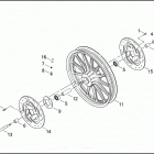 FXD 1GHV DYNA SUPER GLIDE (2000) FRONT WHEEL - CAST