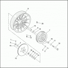 XL1200 1CAP SPORTSTER 1200 (1999) REAR WHEEL - CAST