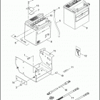 FLHT 1DDV ELECTRA GLIDE STANDARD (1999) BATTERY, TRAY & CABLES