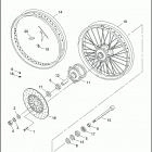 FXR2 1ESL CVO DYNA SUPER GLIDE (1999) Переднее колесо