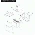 FXDS-CONV GGVX Dyna Glide Convertible (1999) BATTERY TRAY & BATTERY