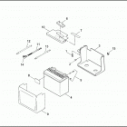 FXD 1GHL DYNA SUPER GLIDE (1998) BATTERY TRAY & BATTERY