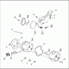 FLHT 1DDL ELECTRA GLIDE STANDARD (1998) TAIL LAMP & REAR TURN SIGNALS
