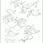 FLHT 1DDL ELECTRA GLIDE STANDARD (1998) SEATS & REAR FRAME RAILS