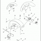 FXSTC 1BKL SOFTAIL CUSTOM (1998) FRONT FENDER - FXSTC, FLSTC & FLSTF
