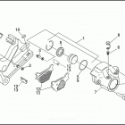 FXD 1GHL DYNA SUPER GLIDE (1998) Задний суппорт