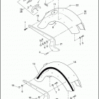 FLSTF 1BML FAT BOY (1998) REAR FENDER & SUPPORTS -  FLSTC, FLSTF & FLSTS