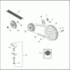 XL883HUG 4CEM SPORTSTER 883 HUGGER (1998) BELTS & SPROCKETS