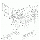 XL883HUG 4CEM SPORTSTER 883 HUGGER (1998) REAR FENDER & BELT GUARDS