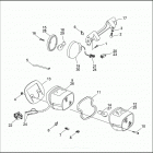 FLHT 1DDL ELECTRA GLIDE STANDARD (1997) TAIL LAMP & REAR TURN SIGNALS
