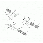 XL883HUG 4CEM SPORTSTER 883 HUGGER (1993) Подножки