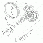 XL883HUG 4CEM SPORTSTER 883 HUGGER (1995) FRONT WHEEL - LACED