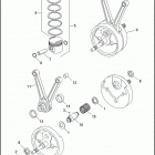 XL883HUG 4CEM SPORTSTER 883 HUGGER (1995) PISTONS, CONNECTING RODS & FLYWHEELS