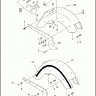 FLSTF 1BML FAT BOY (1997) REAR FENDER & SUPPORTS - FLSTC, FLSTF & FLSTS