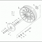 XL883HUG 4CEM SPORTSTER 883 HUGGER (1995) FRONT WHEEL - CAST