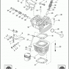 XL883HUG 4CEM SPORTSTER 883 HUGGER (1995) CYLINDER, HEAD & VALVES - VВІ ™ EVOLUTION