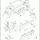 XL883HUG 4CEM SPORTSTER 883 HUGGER (1995) REAR FENDER & BELT GUARDS