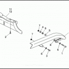 FXD 1GHL DYNA SUPER GLIDE (1995) REAR BELT GUARD