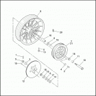 XL883HUG 4CEM SPORTSTER 883 HUGGER (1995) REAR WHEEL - CAST