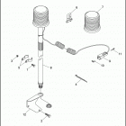 FLHTP 1DFL ELECTRA GLIDE STANDARD POLICE (1996) STROBE LAMPS - REAR