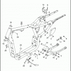 XL883HUG 4CEM SPORTSTER 883 HUGGER (1995) FRAME, REAR FORK & JIFFY STAND