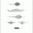 FXSTC 1BKL SOFTAIL CUSTOM (1996) FUEL TANK TRIM - 1996