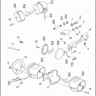 FXSTC 1BKL SOFTAIL CUSTOM (1996) TAIL LAMP & REAR TURN SIGNALS