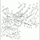 FLHTCU 1DPL ULTRA CLASSIC (1996) FRAME, REAR FORK & JIFFY STAND