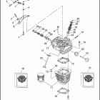FLHTP 1DAL ELECTRA GLIDE STANDARD POLICE (WINDSHIELD) (1995) CYLINDERS, VALVES & HEADS - VВІ ™ EVOLUTION - REAR SHOWN