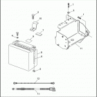 FLHTP-WND DA95 ELECTRA GLIDE STANDARD POLICE (FRG/WND) (1995) BATTERY & BATTERY TRAY